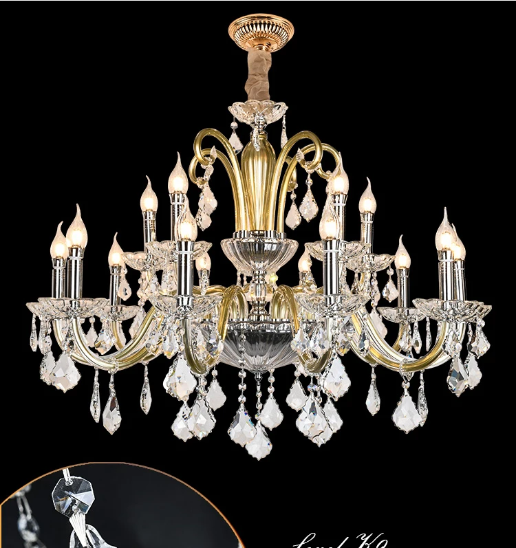 2020 hot-selling super cost-effective black brown bedroom ceiling LED luxury glass tube pendant Crystal chandelier