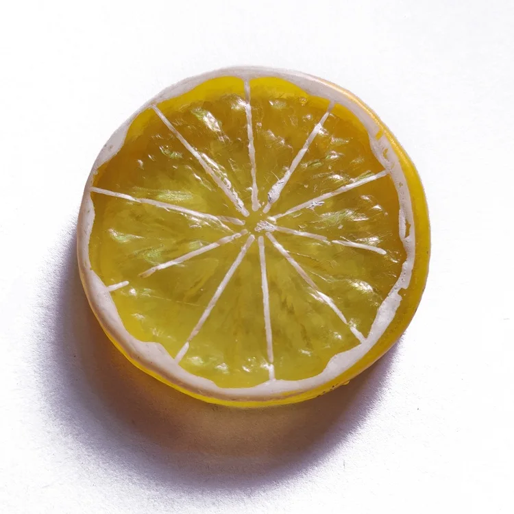 10pcs\lot New Artificial Plastic Lemon Slices Lifelike Decorative Fruit