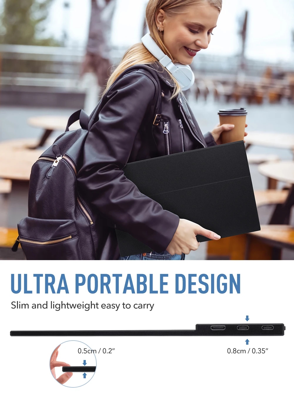 6 inch portable led screen touch 1ms portable gaming monitor