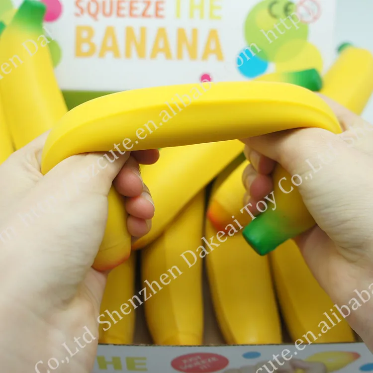 Filled With Sand Stretchy Banana Squishy Toy Simulation Fruit Stress