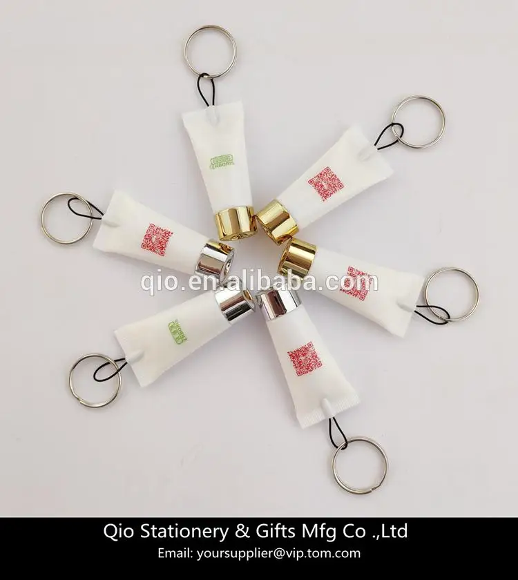 Mini Led Cosmetic Keychain And Led Toothpaste Keyring For Promotion