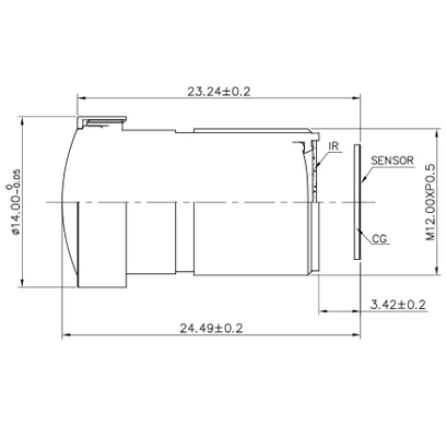 4G3P 1/1.2'' CCD/CMOS F1.7 146 degrees wide angel m12 car dve lens
