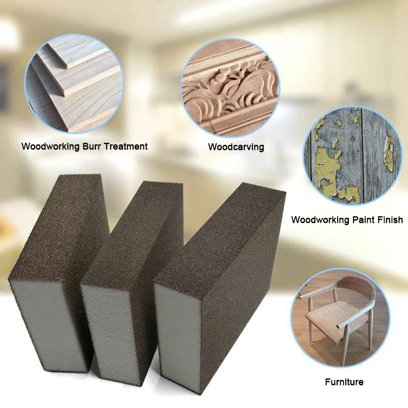 Multifunctional aluminum oxide abrasive sand paper sanding sponge block for wood metals