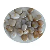 Natural beige round river polished pebble stone in bulk