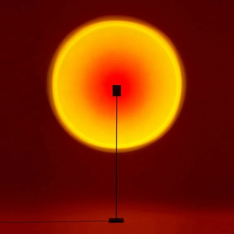 
1.7 meter Nordic design RGB designer tripod for living room standing modern sunset aura floor led halo lamp 
