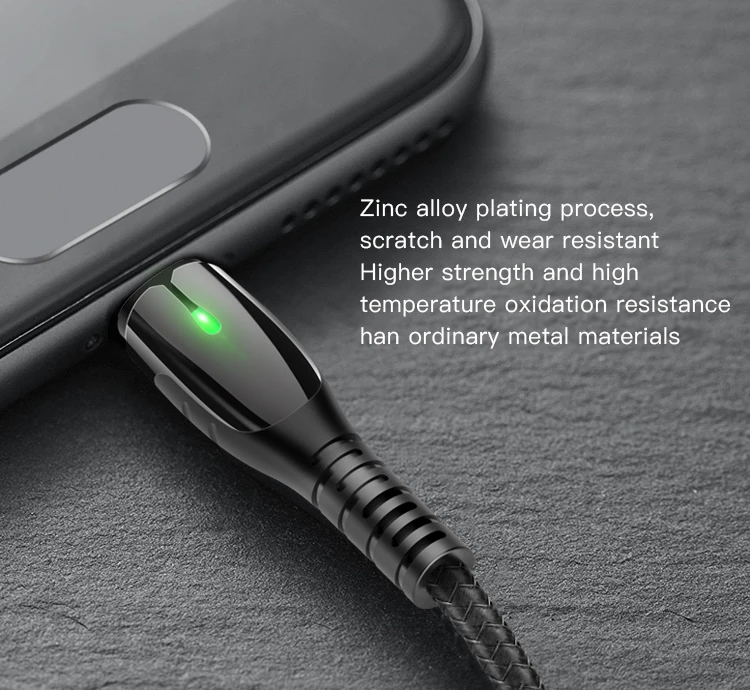 Yesido Nylon Braided znic Alloy Plating Data Cable Line Wholesale Usb Charging Cable For Iphone