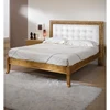 European style linen fabric bed custom made highest standards wood bed