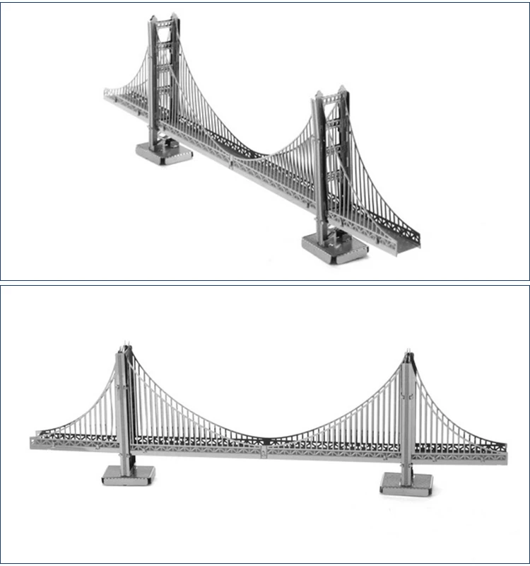 Fascinations Metal Puzzle San Francisco Golden Gate Bridge 3d Metal