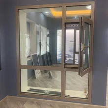 Pre&ccedil;o de casa cortinas persianas janelas de vidro porta deslizante para caixilhos de janelas com vidros duplos de alum&iacute;nio fixo