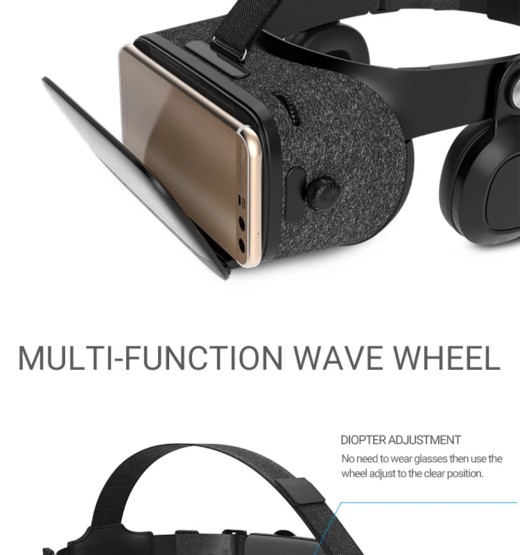 Factory price for New design BOBO VR Z5 box with wireless VR headsets hifi headphone