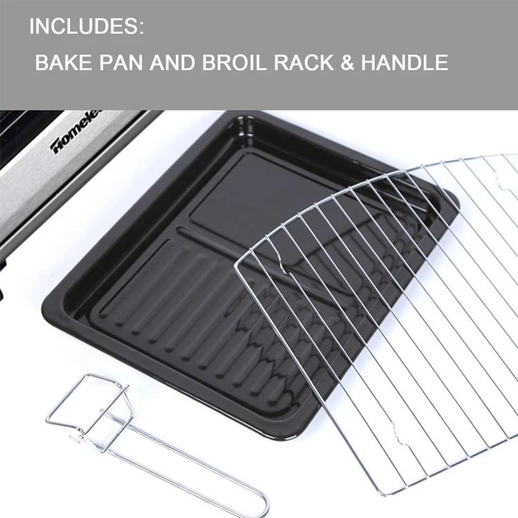 Fits 6slice Bread 12inch Pizza Countertop Toaster Oven With