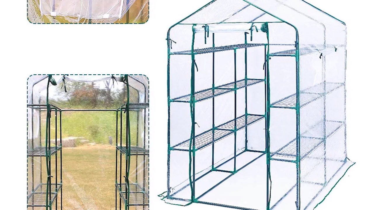 4 Tier Walk In Plastic Cover Garden Greenhouses With Windows Buy Walk
