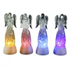 Led Colorful Lighting Small Angel Figurines Wings For Art Crafts Small Angel Figurines