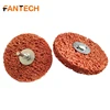 Orange color scotch brite clean and strip disc with shaft