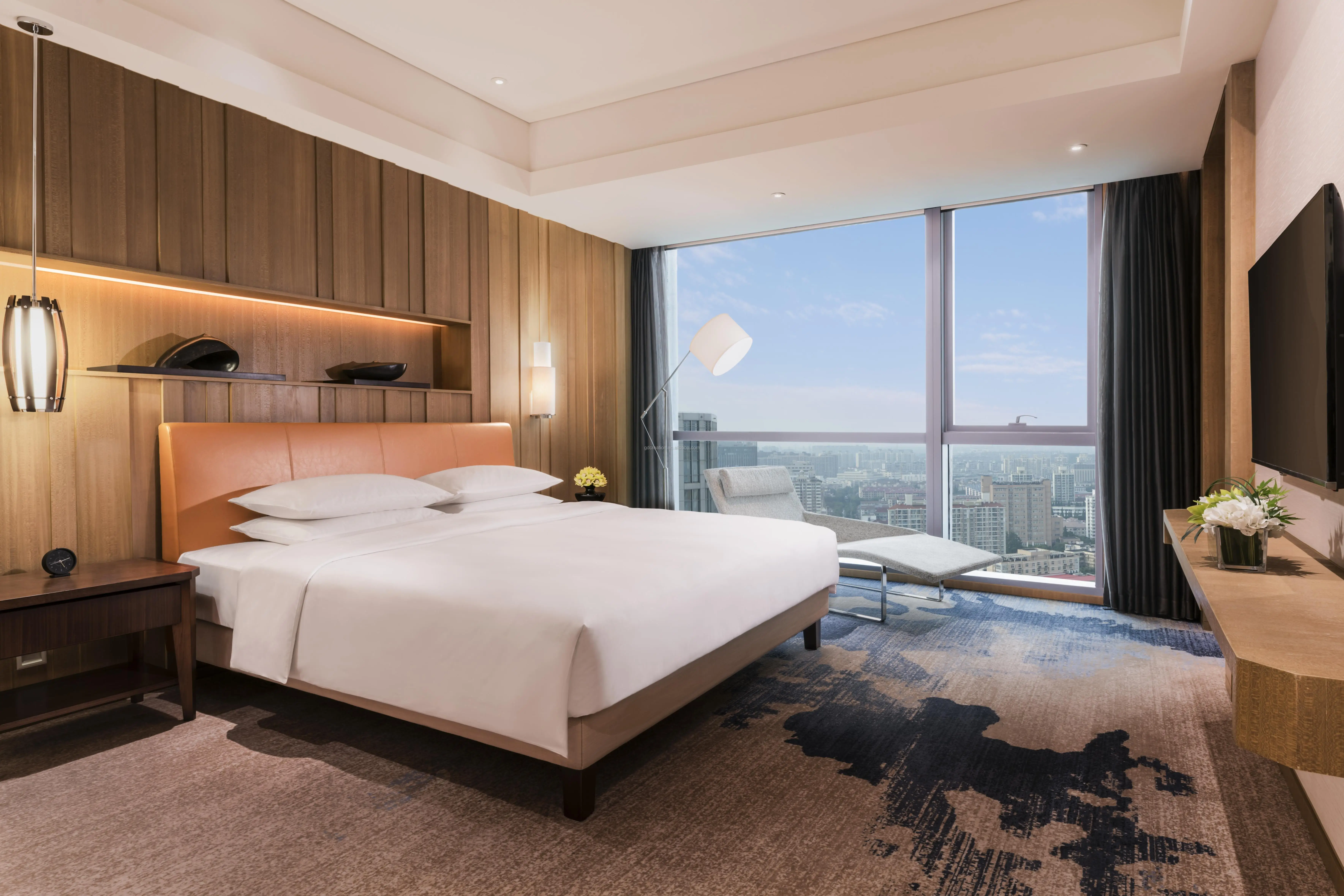 最佳销售豪华卧室套装低价5星级酒店家具厂