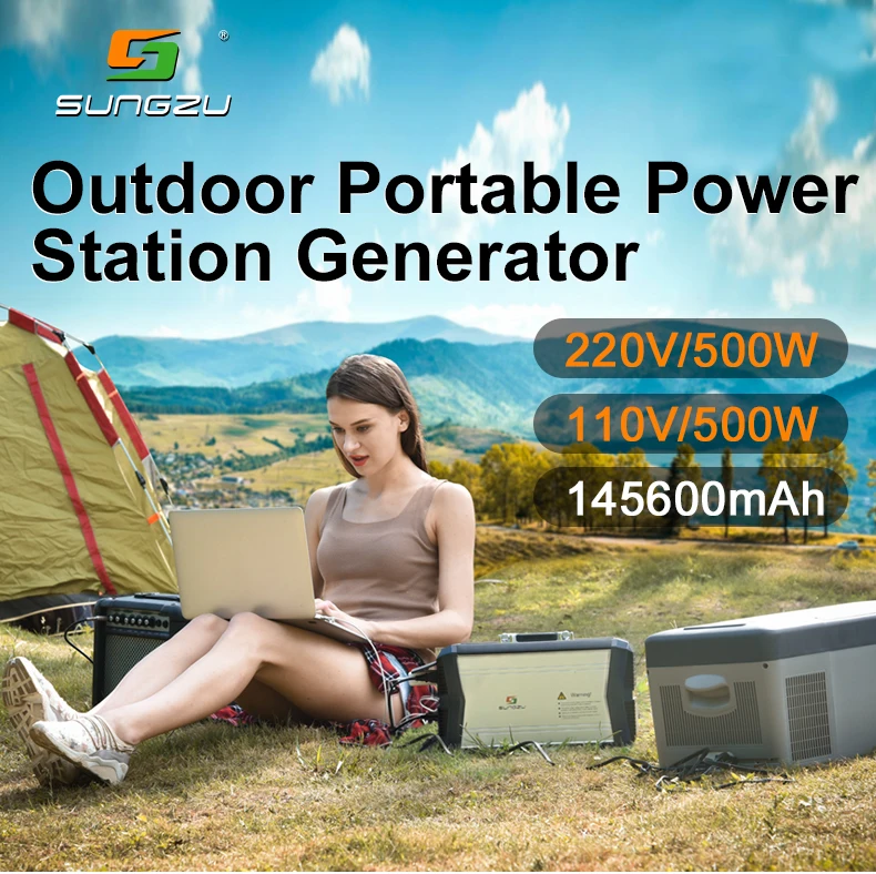 110V/220V 500 Watt Portable Power Station Lithium Solar Battery Pack - ANKUX.COM