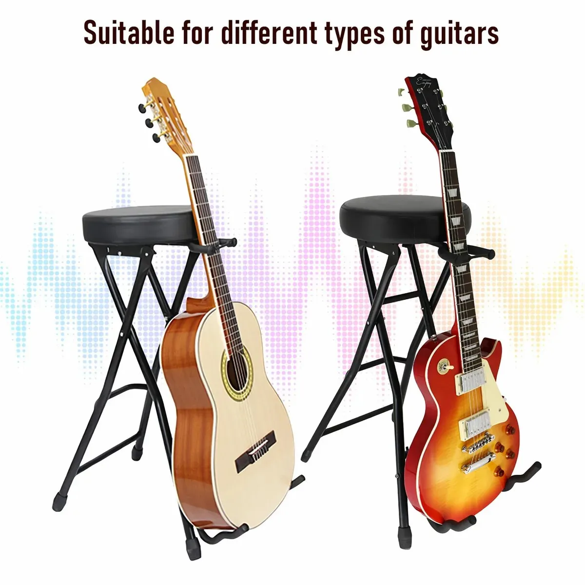 Factory Price Steel Drum Stool Rotate Guitar Foot Bench Fold Guitar ...