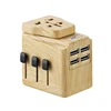 Travel charger adapter 4 usb travel charger UK EU USA AUS all plug together with safe shutter for business traveling oversea