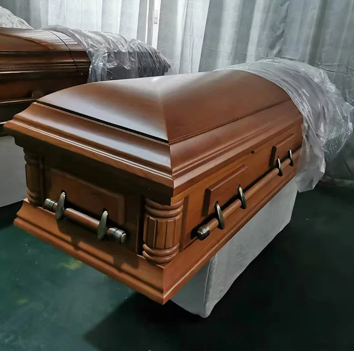 funeral adult cheap wood coffins with best painting