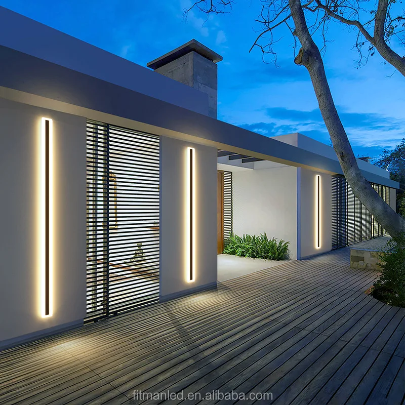 Ip65 Waterproof Outdoor Modern Linear Long Strip Led Wall Lamp 110v ...