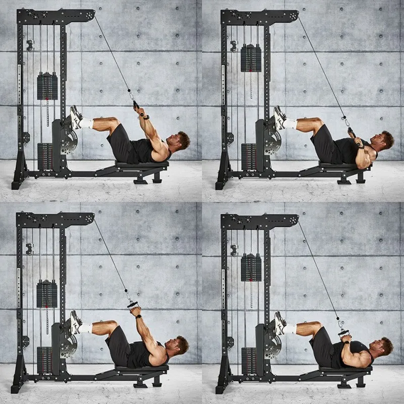 Rowing Rack Machine Commercial 3-in-1 High Lat Pull-Down & Seated Rowing Machine Steel ...