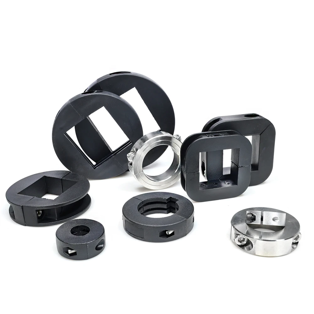 Nylon Stainless Steel Fixed Shaft Sleeve Square Hole 3540 Sprocket Collar Stopper Snap Ring Keyway Soft Positioning Collar for manufacture