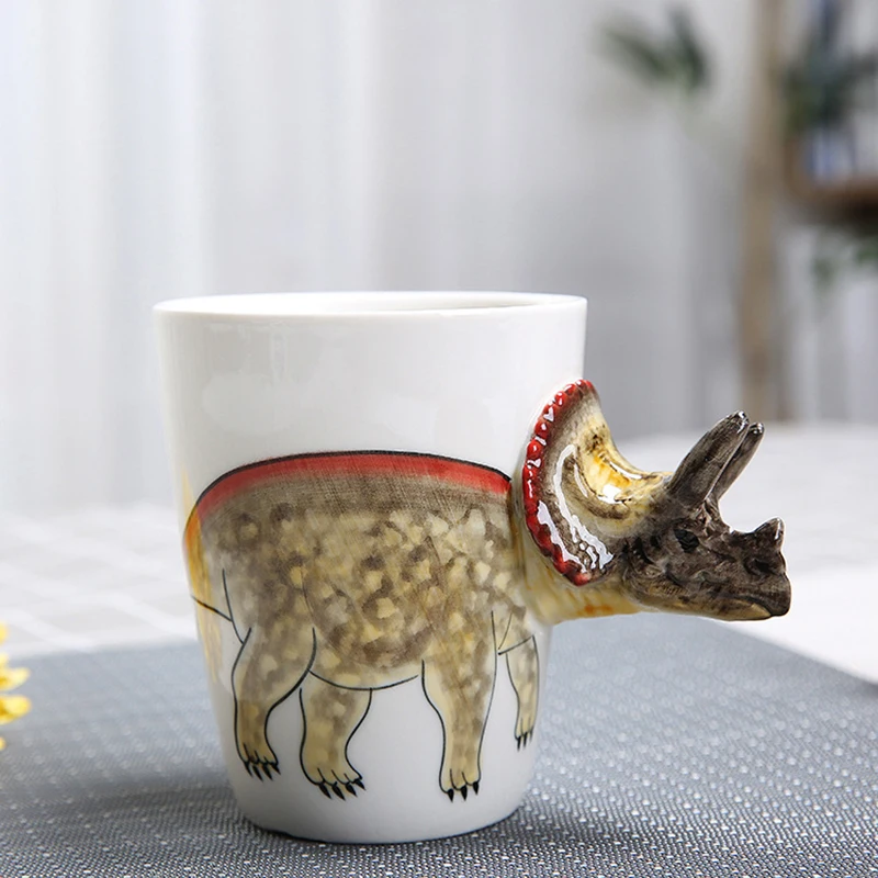 Uchome Creative Design Cartoon Hand-painted 3d Animal Cup Ceramic ...