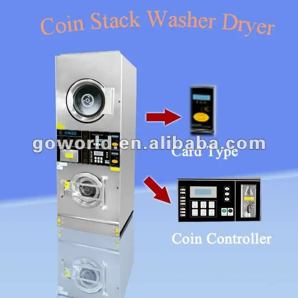 12kg laundry shop coin washer and dryer machine