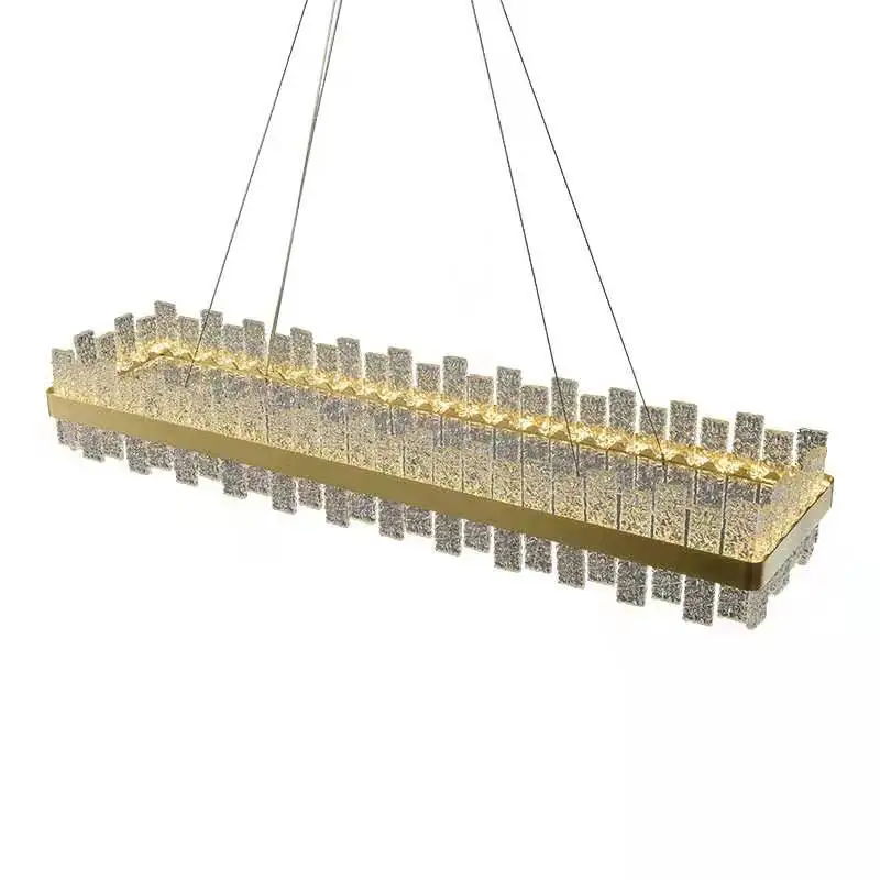 Rectangular Crystal Chandelier  Modern LED Crystal Chandelier Pendant Light