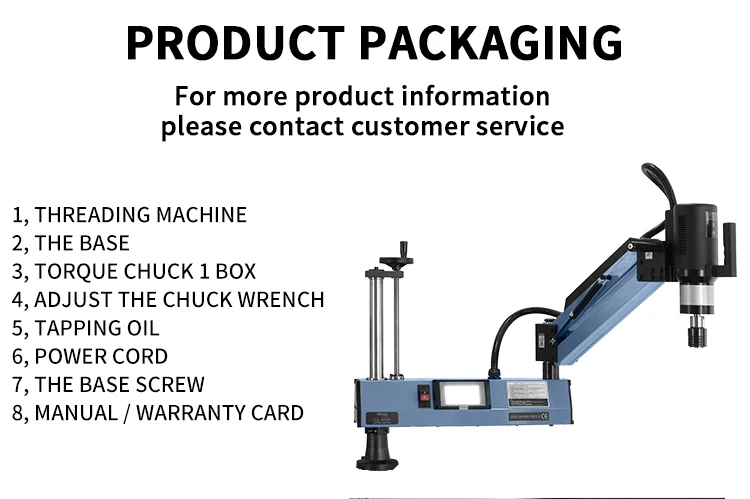 tapping machine M36 CNC servo auto electric Flex Arm vertical