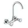 High quality single hole double grip bathroom faucet hot and cold water faucet