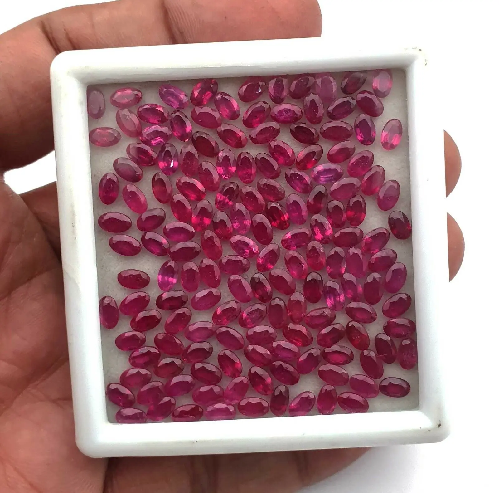 Red Ruby Mix Oval Cut Gemstone 3x510x14 Mm Natural Ruby For Jewelry