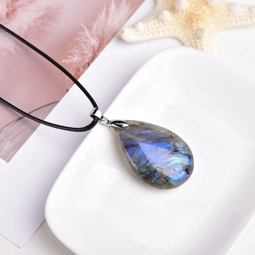 Crystal outlets Quartz and Labradorite Pendant/Adornment