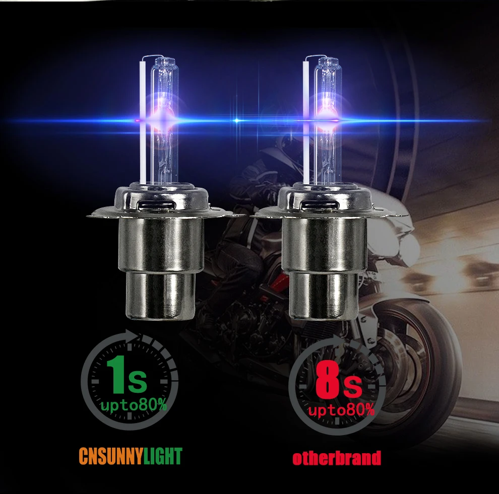 Faro De Xenón Hid Para Motocicleta 35w H4 Ba20d H6 Hi lo 6000k Kit De