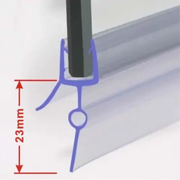 product sample free glass shower door transparent pvc waterproof seal strip shower sealing strip bottom door for 4 6mm-7