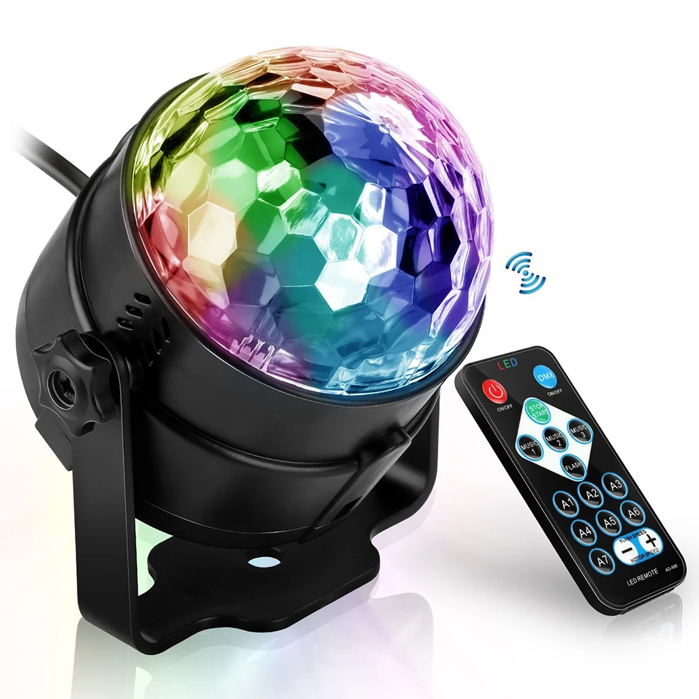 RGB LED Party Effect Disco Ball Light Stage Light laser lamp Projector RGB Stage lamp Music KTV festival Party LED lamp dj light