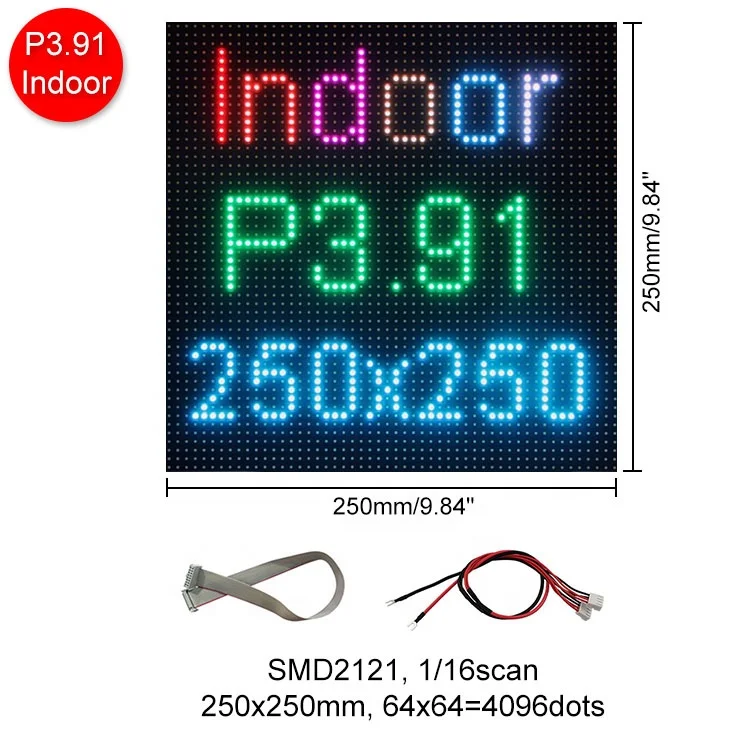 P3.91 Rental Led Module Full RGB 3.91mm Pixel Pitch Led Module Tile In 250*250mm With 4096 Dots 1/16 Scan 1800 Nits For Indoor