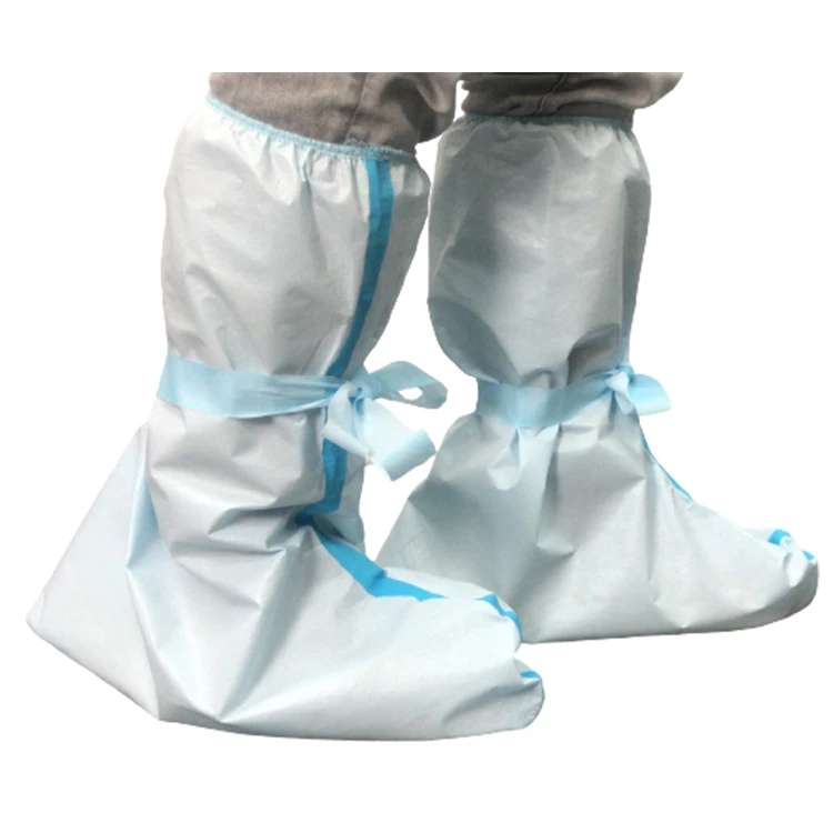 Medical Disposable Waterproof Ppe Pe Boots Covers Shoes Astm F1671m ...