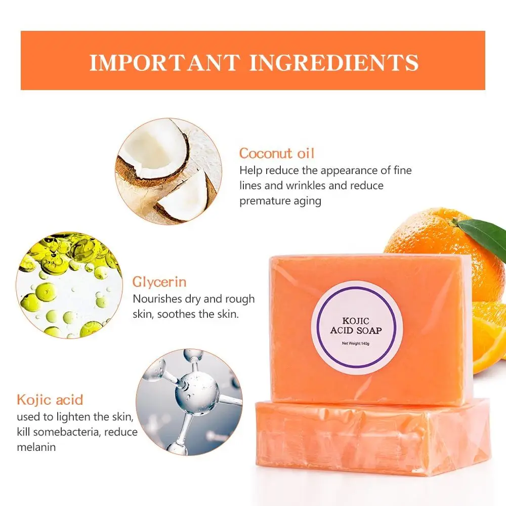Kojic Acid Soap Skin Brightening Lightening Bath Bleaching Body Face