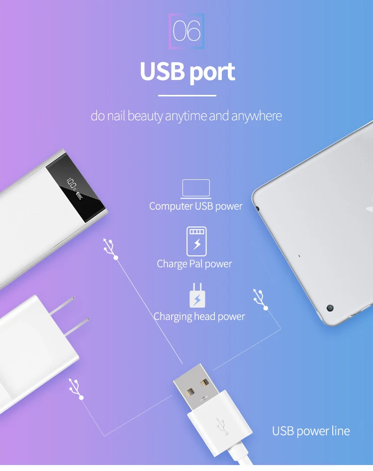 2020 New Ultraviolet Light 24w LED nail lamp no uv gel polish electric led lamp nail dryer for nails