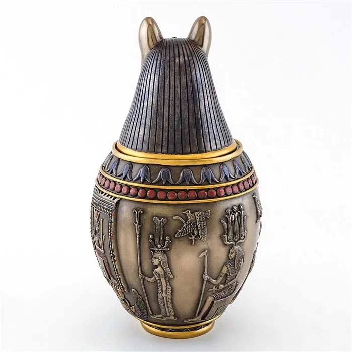 Polyresin Decorative Resin Urns Canopic Jar Statue In Cold Cast Bronze Ancient Egyptian Mythology Artifact Collectible Buy Decorative Resin Urns Decorative Resin Urns Decorative Resin Urns Product On Alibaba Com