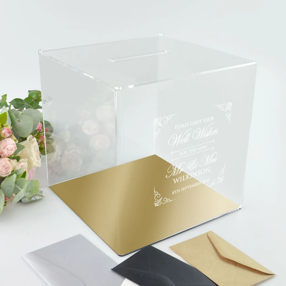 A&c Acrylic Wishing Well Box Acrylic Card Box Wedding Card Box - Buy ...