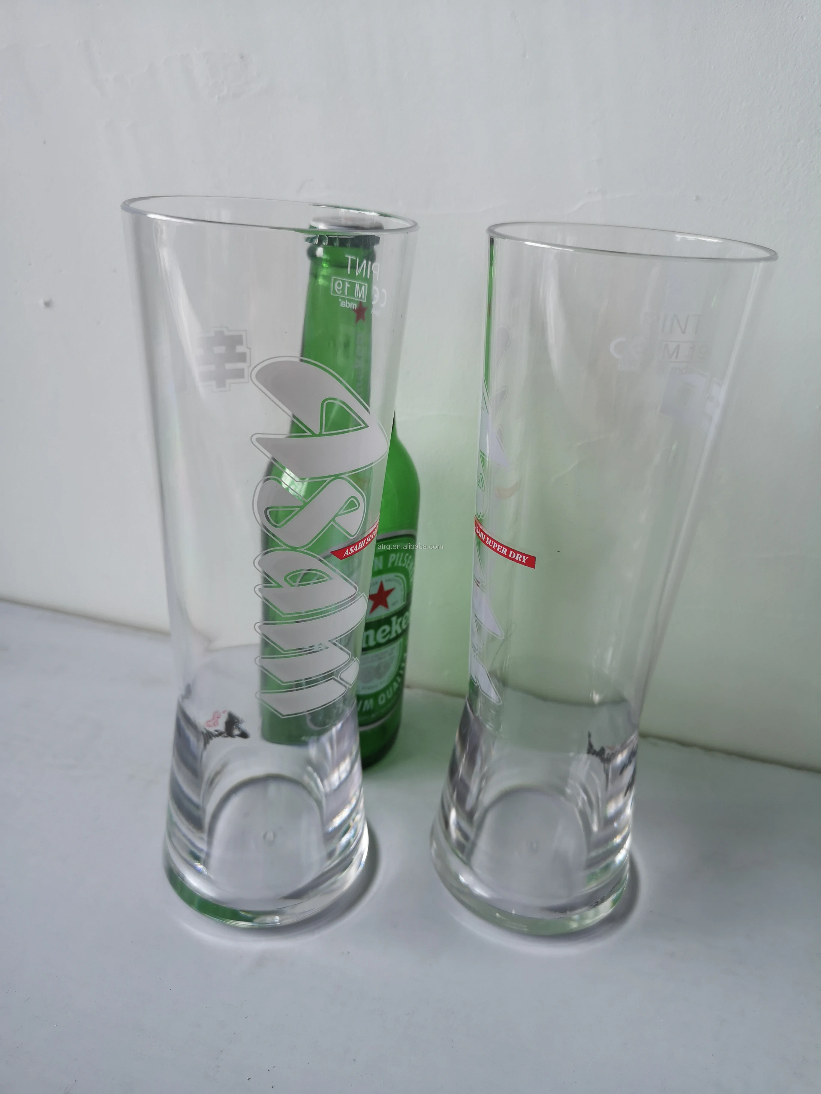 Food grade plastic transparent PC beer cup cone shape beer cup