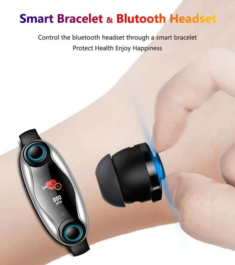 GOGU Fitness Watch Headset 2 In 1 Smart Bracelet Headphone Smartwatch Sports Earbuds I12 I7s I9s For Mobile Phone - ANKUX.COM