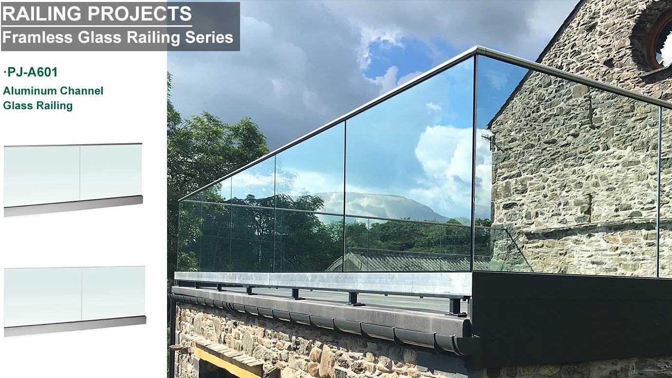 Top Manufacturer Deck Balustrade Handrails Aluminum Base Shoe Railing