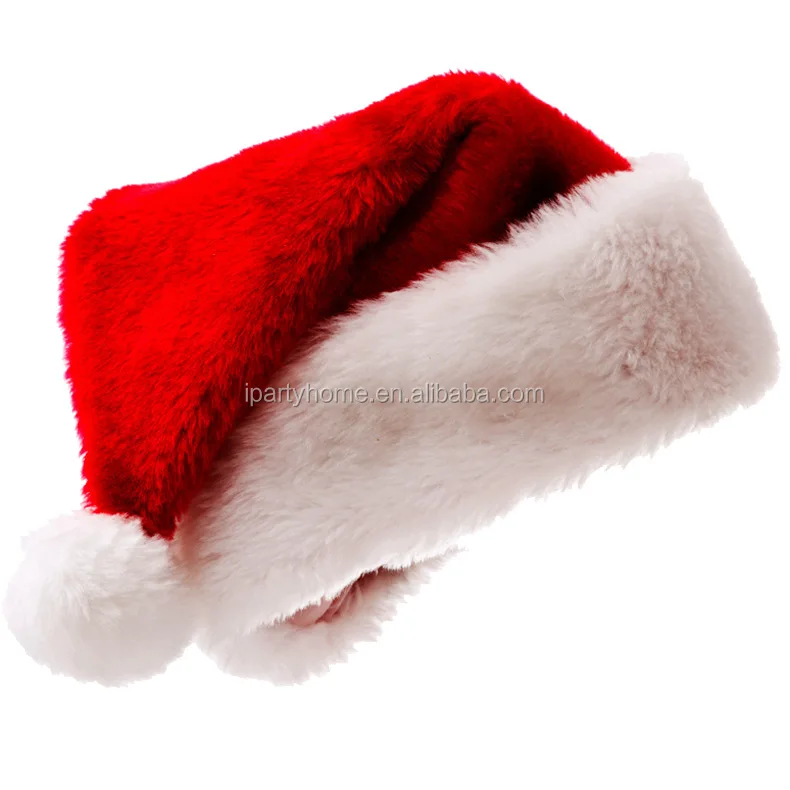 plush-red-velvet-plush-trim-christmas-costume-santa-christmas-hat-for