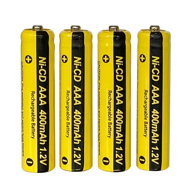 High quality battery aaa pkcell 1 2v nicd baterias aaa 400mah