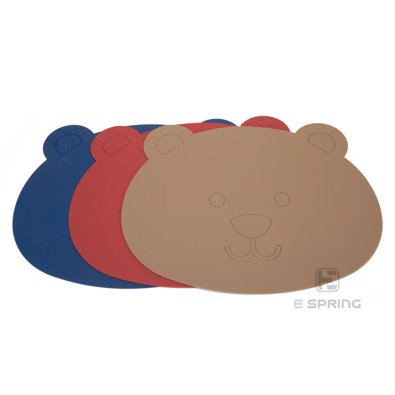 2020 New Silicone Placemat Animal Shaped Skin Touch Bear Baby Silicone
