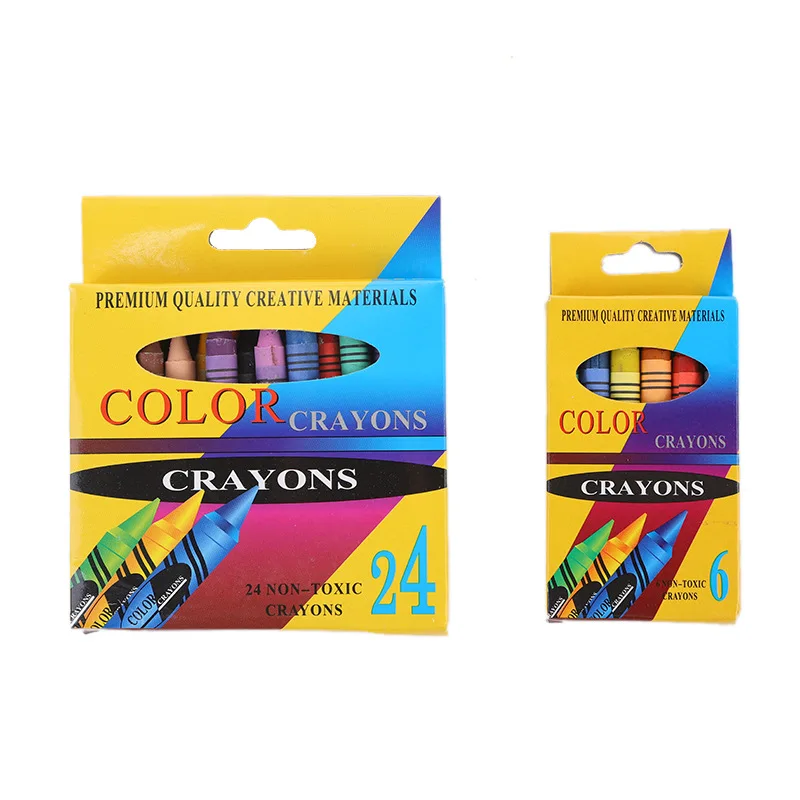 Wholesale 24 Colors Personalized Crayons Student Wax Crayon Set For