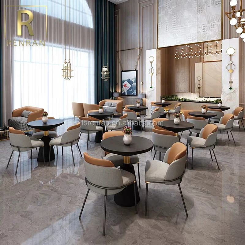 Modern Black Color Wooden Round Cafe Restaurant Furniture Dining Tables